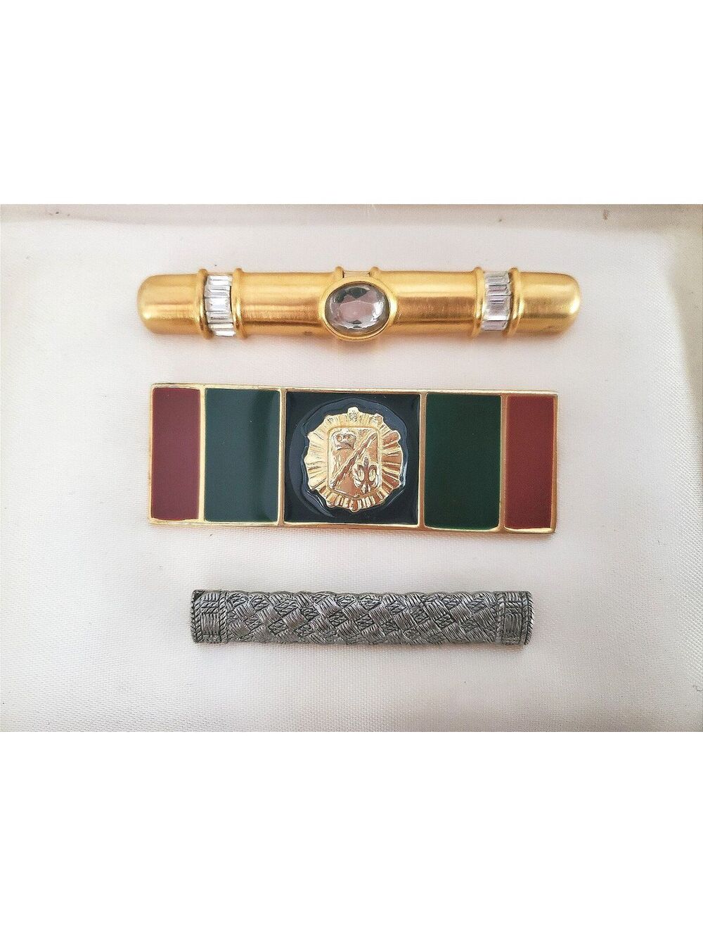 Vintage 1980s Ginnie Johansen Bar Brooch Lot of 3